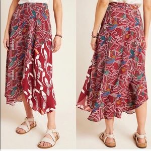 Anthropologie -Farm Rio Toucan Skirt